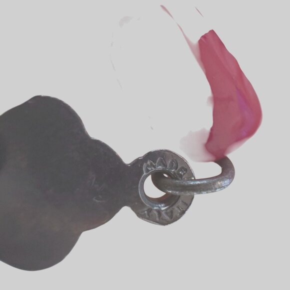 VTG Italian Luminous Rosary Necklace Burgundy Glass Bead Roma Glow Crucifix 47" - Picture 14 of 14